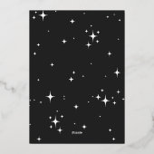 Baby is koud buiten de moderne, minimale kerstmis folie feestdagenkaart (Achterkant)