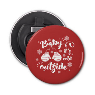 Baby is koud buiten de schattige mittens winter button flesopener