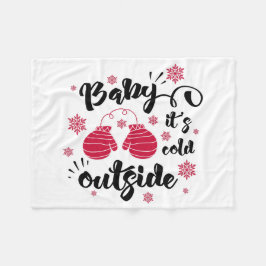 Baby is koud buiten de schattige mittens winter fleece deken