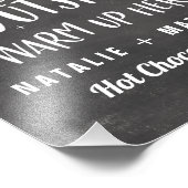 Baby is koud buiten de warme chocoladebar foto afdruk (Hoek)