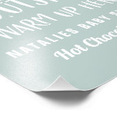 Baby is koud buiten de warme chocoladebar foto afdruk (Hoek)