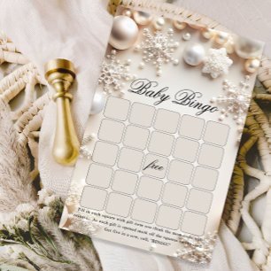 Baby is koud buiten de winter Baby bingo spel