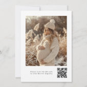 Baby is koud buiten de winter Foto baby shower Kaart (Achterkant)
