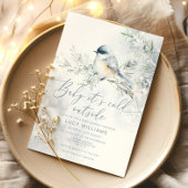 Baby is koud buiten Dusty Blue baby shower Kaart