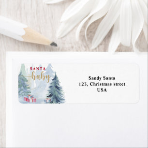 Baby is koud buiten het baby shower van Santa Etiket