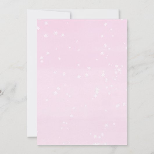 Baby is koud buiten het roze goudmeisje moderne do kaart (Achterkant)