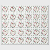 Baby is koud buiten het Wreatscript van de winter  Cadeaupapier (Vlak)