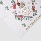 Baby is koud buiten het Wreatscript van de winter  Tissuepapier (Detail)