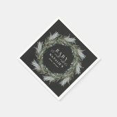 Baby is koud buiten het zwarte baby shower servet (Hoek)