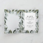 Baby is koud buiten kerstfoto kaart (Binnen)