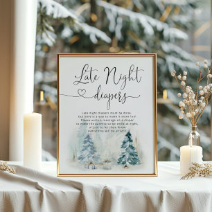 Baby is koud buiten Late night Diapers game Poster