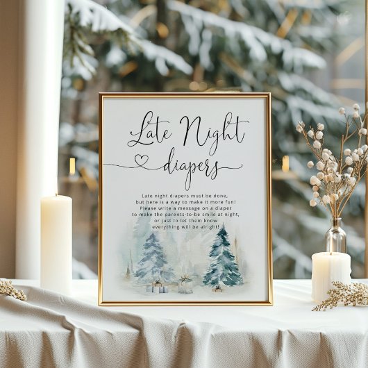 Baby is koud buiten Late night Diapers game Poster