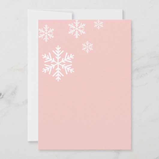 Baby is koud buiten meisje winter baby shower kaart (Achterkant)