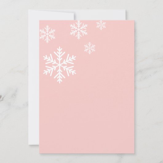 Baby is koud buiten meisje winter baby shower kaart (Achterkant)