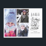 Baby is koud buiten moderne scriptfoto feestdagenkaart<br><div class="desc">Baby is koud buiten moderne scriptfoto</div>