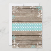 Baby is Koud Buiten Penguin Aqua Baby shower Kaart (Achterkant)