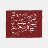Baby is koud buiten rood en wit kerst fleece deken (Voorkant (Horizontaal))