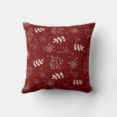 Baby is koud buiten  rood en wit kerst kussen (Achterkant)