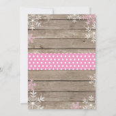 Baby is Koud Buiten Roze Baby shower Kaart (Achterkant)