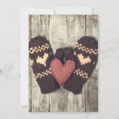 Baby is koud buiten rustieke houten winterdouche kaart (Achterkant)