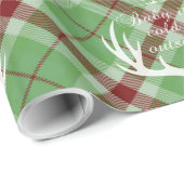 Baby is koud buiten script groen plaid vakantie cadeaupapier (Rol Hoek)