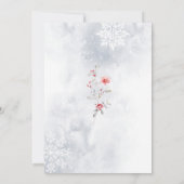 Baby is koud buiten Snow Berries baby shower Kaart (Achterkant)