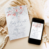 Baby is koud buiten Snow Berries baby shower Kaart