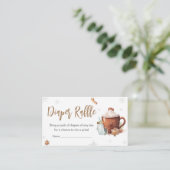 Baby is koud buiten warme cacao luier rafel informatiekaartje (Staand voorkant)