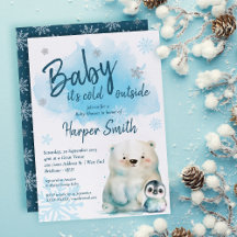 Baby is koud Buiten Winter Baby shower