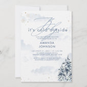 Baby is koud buiten wintergroen Baby shower Kaart (Voorkant)