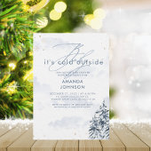 Baby is koud buiten wintergroen Baby shower Kaart