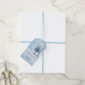 Baby is koud buiten winterse sneeuwvlok baby showe cadeaulabel (Met Touw)