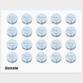 Baby is koud buiten winterse sneeuwvlok baby showe ronde sticker (Vel)