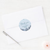 Baby is koud buiten winterse sneeuwvlok baby showe ronde sticker (Envelop)