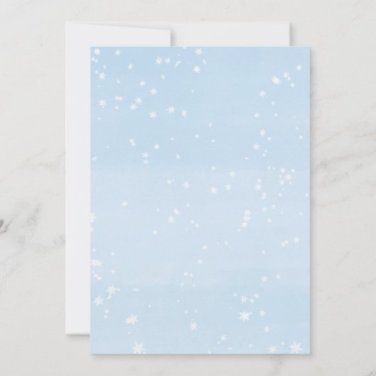 Baby is koud buiten witte blauwe jongen moderne do kaart (Achterkant)