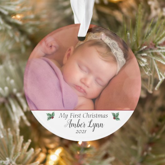 Baby is mijn eerste Kerstmis - alle God's Grace Ornament (Boom)