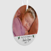 Baby is mijn eerste Kerstmis - alle God's Grace Ornament (voorkant)