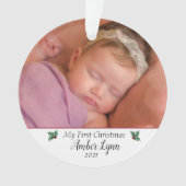 Baby is mijn eerste Kerstmis - alle God's Grace Ornament (voorkant)