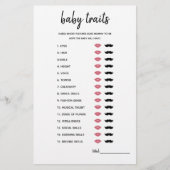 Baby is minimalistisch Baby shower game (Voorkant)