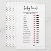 Baby is minimalistisch Baby shower game (Voorkant / Achterkant)
