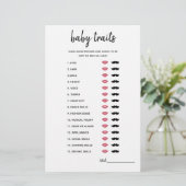 Baby is minimalistisch Baby shower game (Staand voorkant)