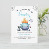 Baby is op komst Halloween uitnodiging (Staand voorkant)