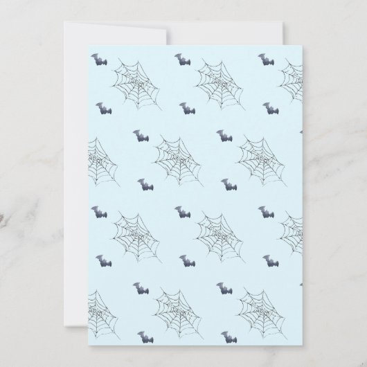 Baby is op komst Halloween uitnodiging (Achterkant)