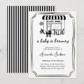 baby is op komst | Thuis cafe thema BABY SHOWER Kaart (Voorkant / Achterkant)