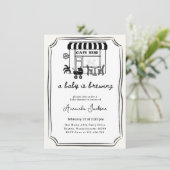 baby is op komst | Thuis cafe thema BABY SHOWER Kaart (Staand voorkant)