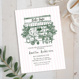 Baby is op komst! Thuiscafé thema BABY SHOWER Kaart