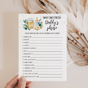 Baby is op komst Wie kan Papa's zin afmaken kaart