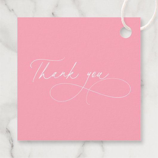 Baby is op weg naar Pink Bow Girl Baby shower Bedankjes Labels (Achterkant)