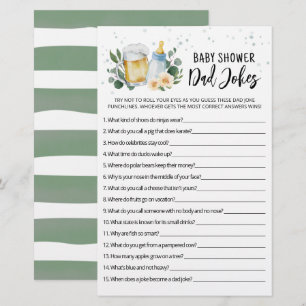 Baby is pap Jokes Baby shower feest Game