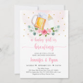 Baby is roze Baby shower Kaart (Voorkant)